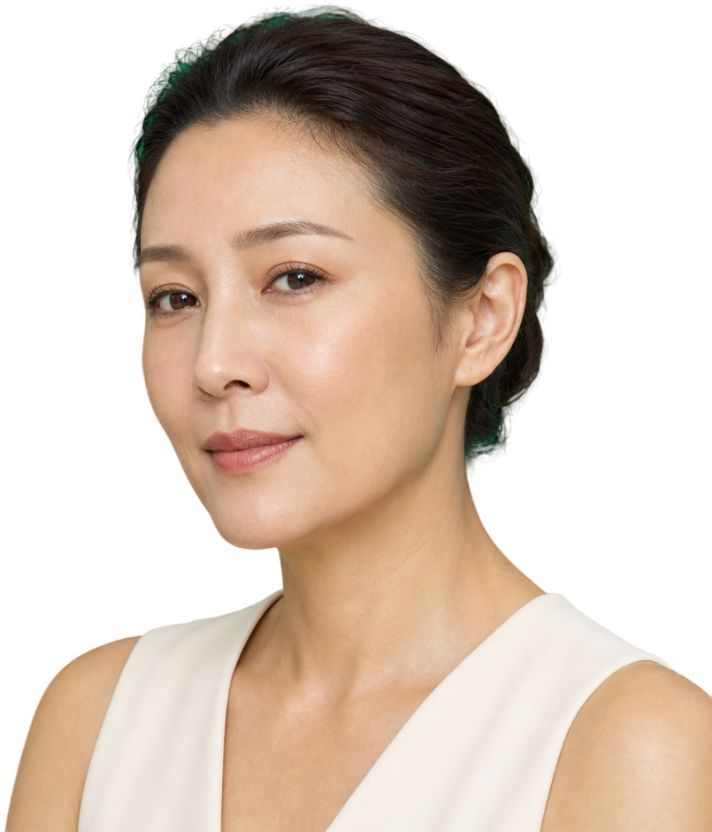 นางแบบในภาพนำเสนอ Ellansé แต่งหน้าอ่อนในสไตล์ KPS Aesthetic