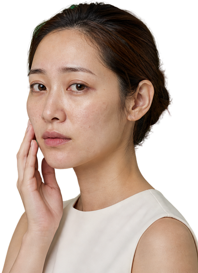 นางแบบแสดงลักษณะที่แพทย์อาจประเมินก่อนพิจารณา Skinvive
